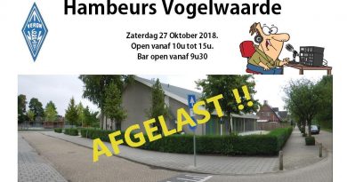 Hambeurs Vogelwaarde 27 oktober afgelast! Hambeurs Vogelwaarde 27 oktober afgelast!